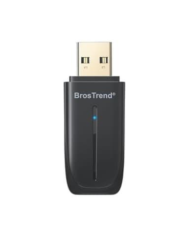 BrosTrend Bluetooth WiFi USB 2 en 1, AX900 Wi-Fi 6 + BT 5.4, Mini Wi-Fi 6 Adaptador Antena para Teclado, Ratón, Bluetooth USB WiFi para Windows 11/10, Doble Bande 5GHz 600Mbps + 2.4GHz 286Mbps, WPA3