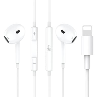 Auriculares con Cable para iPhone , Auriculares In-Ear Lightning con Micrófono y Control de Volumen, Sonido Estéreo HiFi Antirruido, Compatibles con iPhone 14/14 Pro/13/12/11/XR/XS/X/8/7/SE iOS