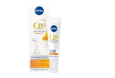 NIVEA Q10 - Crema antiarrugas para los ojos con Q10, vitamina C y E, suaviza las patas de gallo, crema hidratante para el contorno de los ojos, Q10 Energy antiarrugas y refrescante cuidado de los ojos