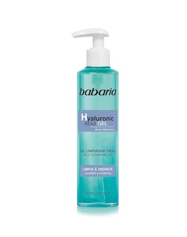 Babaria - Gel Limpiador Facial de Ácido Hialurónico 200 ml | Para Todo Tipo de Pieles | Gel Limpiador Facial Hombre y Mujer