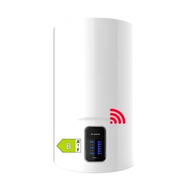 Ariston, Lydos Wifi - Termo Eléctrico 100L Vertical, Calentador de Agua Eléctrico 100 Litros con ECO-EVO 47x45x91,3 - Calentadores Instalación en España, Eficiencia B Rango(A+/F) Compatible con Alexa