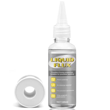 Allisway Flux Liquido, Flux Soldar, Flux Para Soldar Estaño, Para Soldadura y Reparación Electrónica, No Requiere Limpieza, Adecuado Para Acero Inoxidable, Placas Pcb y Componentes de Precisión, 80 ml