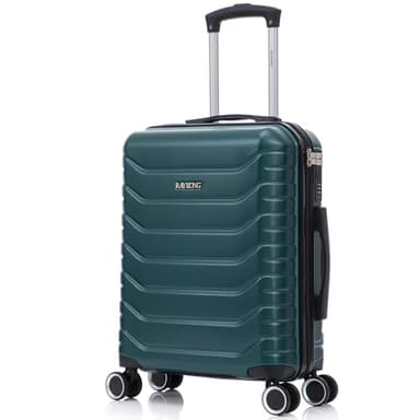 RAYKONG Maleta de Cabina 55x40x20cm Policarbonato (40L) semirígida Trolley pequeño Equipaje de Mano 4 Ruedas giratorios a 360º Cierre numérico (Verde)