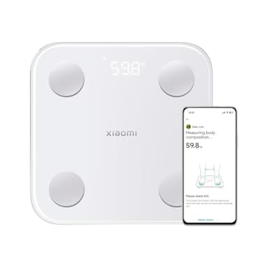 Xiaomi Mi Body Composition Scale S400 - Báscula de baño con medición de doble frecuencia, 25 indicadores de salud, hasta 150 kg y 100 gr de precisión