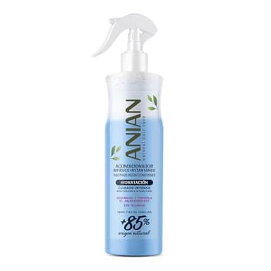 ANIAN - Acondicionador sin Aclarado, 400 ml, Acondicionador Bifásico Hidratación, para Todo Tipo de Cabellos, Desenreda y Controla el Encrespamiento, con Proteína de Seda, Trigo y Queratina