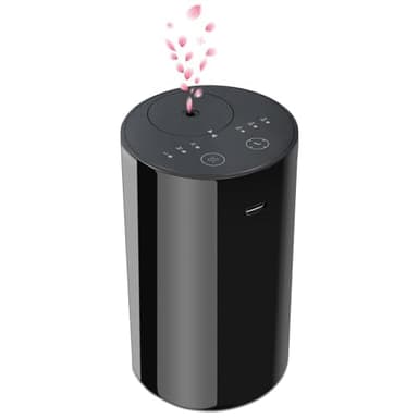 Cavir Difusor Aceites Esenciales sin Agua, Mini Perfume Portátil Aire Aromaterapia Difusor atomizador USB Cargado 1/2/3H/Tiempo Apagado 3 Nivel de Niebla para de la habitación del hogar Oficina