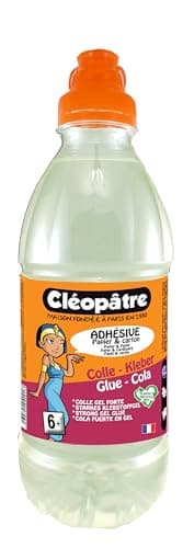Cléopatre - Pegamento Transparente Fuerte L'Adhésive - Pegamento en Gel Ideal para Papel y Cartulina, Tareas Escolares a partir de 6 Años - Formato Recarga - 500g