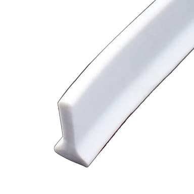 Barrera de goma para ducha, barrera blanca para suelo húmedo, tira de sellado de ducha, tira de sellado de borde de baño, tapón de agua para fregadero, bañera, 39 pulgadas