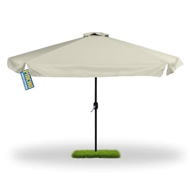 Pincho Sombrilla Terraza Exterior 300cm, Sombrilla Jardín Grande con Ventana Superior, Tela Poliéster 170gr/m2, Aluminio, Protección Solar UV50+