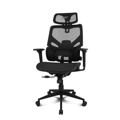 DRIFT GAMING DRAIR400 – Silla Gaming Profesional en Malla, reposabrazos 4D Acolchados, pistón Clase 4, giratoria e inclinable, Cojines Lumbar y Cervical Integrados, Negro