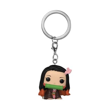 Funko Pop! Keychain: Demon Slayer - Nezuko - Guardianes de la Noche - Minifigura de Vinilo Coleccionable Llavero Original - Relleno de Calcetines - Idea de Regalo - Mercancia Oficial - Anime Fans