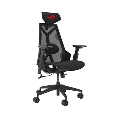 ASUS ROG Destrier Ergo Core Gaming Chair (Silla ergonómica para Juegos, reposabrazos de 360 Grados con hasta 14 cm de Altura para Juegos móviles, Marco de Nailon, Malla, Soporte Lumbar Ajustable y
