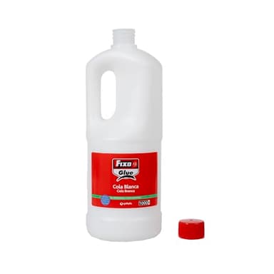 Fixo | Glue Cola Blanca Líquida Uso Escolar y Manualidades | 1Kg | Adhesión Confiable en Diversos Materiales