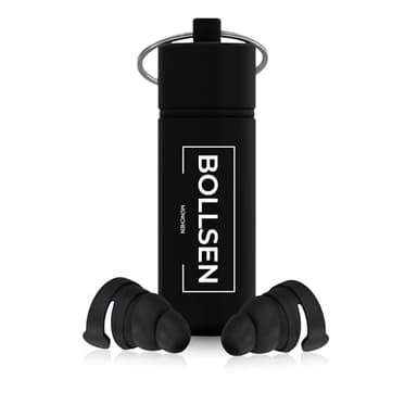 BOLLSEN Tapones para Moto – Tapones Reutilizables para Motoristas – Reducción del Ruido del Viento con 24 dB SNR – Se Ajustan Bajo el Casco – Lavables, Duraderos y Cómodos para el Uso Diario (1)