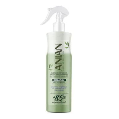 ANIAN - Acondicionador sin Aclarado, 400 ml, Acondicionador Bifásico Definición Rizos, Pelo Rizado y Ondulado, Nutre e Hidrata Cabello, Elimina Encrespamiento, con Proteína de Seda y Queratina