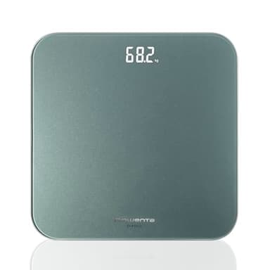 Rowenta Classic 2.0 Báscula de Baño Digital BS1903V0, Pantalla Invisible de Fácil Lectura, Diseño Efecto Eucalipto, Alta Precisión, Encendido Automático, Plataforma Amplia y Resistente