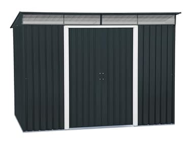Duramax - caseta cobertizo jardín - TOP SHED PENTROOF 8X6 - Metal - color gris antracita - 2.64 x 1.84 x 2.02 metros