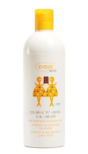 Ziaja Champú y Gel de Baño para Niños Helado de Vainilla y Galleta, 400ml