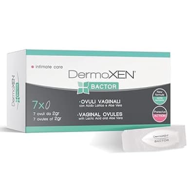 Dermoxen Ovulos Vajinal para Mal Olor y infeccion, Candidiasis, Vaginitis, Vaginosis, Micosis. Desinfectantes y Calmantes contra Picor y Ardor. 7 Óvulos