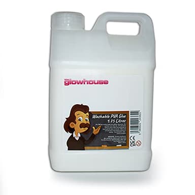 El Glowhouse Premium 1.75L Pegamento PVA Lavable 1.75 Litros Eco Craft Adhesivo Escuela Pegamento Slime Glue