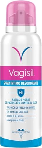 Vagisil Spray Desodorante Íntimo Femenino Odor Block, Uso Diario, Sin Alcohol, 24h De Protección Contra El Olor, Ginecológicamente testado, 125 ml