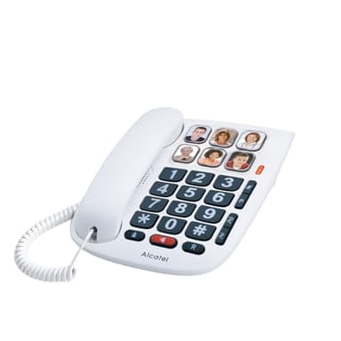 Alcatel T MAX 10, Teléfono Teclas Grandes con 6 Memorias Directas, Blanco
