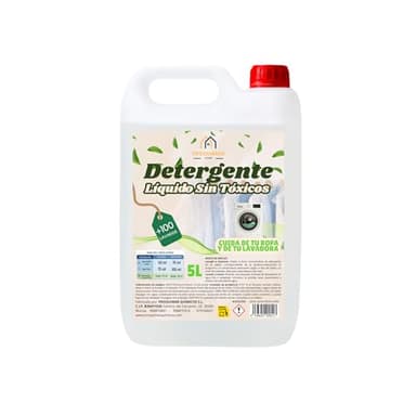 Detergente Líquido Hipoalergénico 5 Litros Sin Perfume – Más de 100 Lavados – Fórmula Suave para Piel Sensible y Bebé – Apto para Ropa Blanca y Color