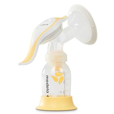 Medela Harmony extractor de leche manual, diseño suizo, compacto, con embudos PersonalFit Flex y tecnología 2-Phase Expression de Medela