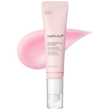 medicube Salmon DNA PDRN Pink Peptide Eye Serum con niacinamida y retinol de pureza 99% para líneas finas y tono desigual | Cuidado de la piel coreano 1.01 fl.oz