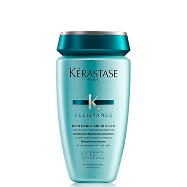 Kérastase Résistance Force Architecte, Champú Reconstituyente, Para Cabello Dañado y Sobreprocesado, Bain Force Architecte, 250 ml