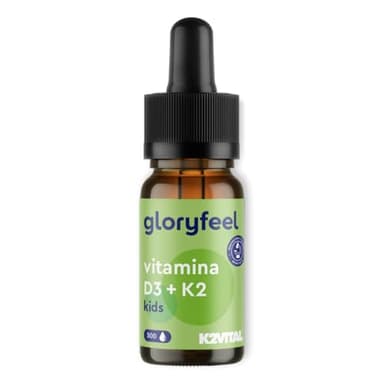 Vitamina D3 y K2 Gotas (10 meses) - 100% Vegano para niños >4 años - Premium: K2VITAL® - 25µg Vitamina K + 500 UI D3 - Sistema inmunitario, huesos y dientes* - Probado en laboratorio Sin Aditivos