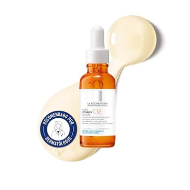 La Roche Posay, Pure Vitamin C12 Sérum Antiedad con Vitamina C, Corrige Arrugas, Ilumina y Alisa la Piel, Antioxidante, Renovación Celular, Para Todo Tipo de Pieles, 30ml