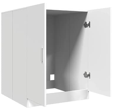 Eleganz Armario para lavadora o secadora: armario para lavadora, secadora, estante para lavadora, para interior y exterior, 71 x 71,5 x 91,5 cm, color blanco