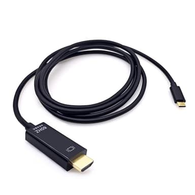 JZK 1.8M Cable adaptador USB tipo C a HDMI 4K a 60 Hz para conectar teléfono/tableta/portátil a televisor TV o monitor UHD Cable conector Thunderbolt para iPad/iPhone/MacBook, para Samsung S25/S24