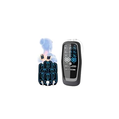 iWarmbase Electroestimulador Muscular, 3 en 1 TENS/EMS/Massage Maquina Corrientes Rehabilitacion Fisioterapia, con 27 Modos y 30 Intensidades, para aliviar el dolor muscular y fortalecer los músculos