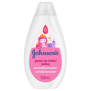 JOHNSON’S Kids Acondicionador Brillo y Fuerza (500 ml), acondicionador pelo para niños con aceite de argán y proteínas de seda, hidrata y potencia el brillo, con fórmula No Llores Más
