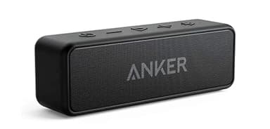 Soundcore Anker 2 Altavoz Bluetooth Portátil con Sonido Estéreo de 12 W, BassUp, IPX7 Resistente al Agua, 24 Horas Reproducción, Emparejamiento Estéreo Inalámbrico, para hogar, Exterior y Viaje