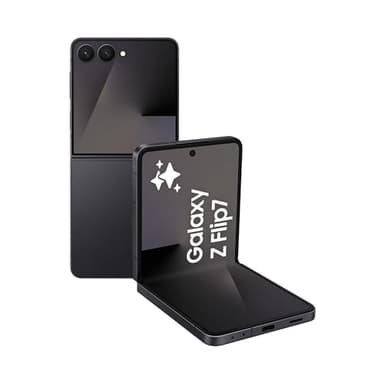 Samsung Galaxy Z Flip7 256GB - Móvil con IA, Diseño Plegable, Pantalla Amplia, Cámara Selfie 50MP, Procesador 3nm, Memoria 12GB, Negro Oscuro, Garantía 3 Años + 1 año Extra (Versión Española)