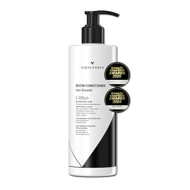 Acondicionador Anticaída I Premio al mejor del 2025 I con Biotina para el Cabello, Colágeno, Aceite de Argan, Aceite de Jojoba y Aceite de Macadamia más 18 Vitaminas para el cabello I Tamaño XXL 400ml