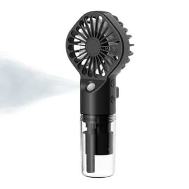 Genérico Ventilador nebulizador portátil mejorado 2025, nebulizador personal recargable, ventiladores de hielo ajustables de 4 velocidades para playa, viajes y exteriores