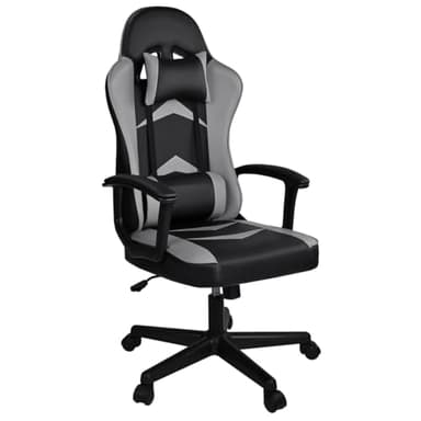 Silla Gaming Ergonómica Reclinable con Cojín Lumbar y Cervical | Respaldo Alto Acolchado | Altura ajustable | Ruedas Giratorias 360° y Reposabrazos | Ideal Ordenador, Oficina, Videojuego o Escritorio