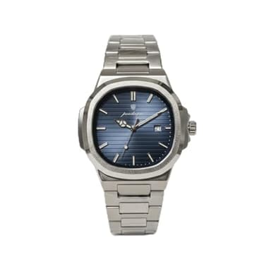Genérico Reloj Hombre Acero Inoxidable, Resistente al Agua, Fecha y Manecillas Luminosas, Estilo Deportivo y Lujoso, Cómodo, Esfera Cuadrada de 40mm, Incluye Kit de Ajuste de Correa