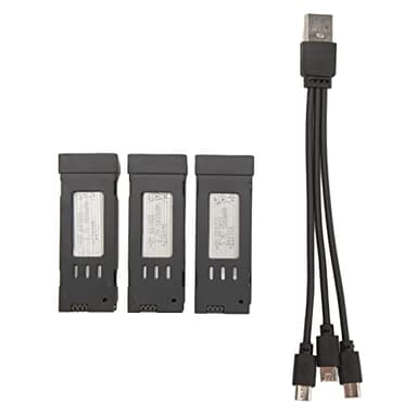 Batería de litio para aviones teledirigidos E58 L800 JY019 S168 y otros aviones teledirigidos con cable de carga 3 en 1, batería de larga duración, accesorios de repuesto para cuadricóptero (1800 mAh)