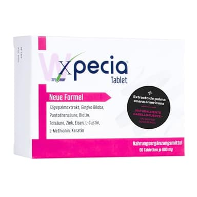 Xpecia mujer - Anti caída del cabello bloqueador dht fórmula para el crecimiento del cabello 60 comprimidos