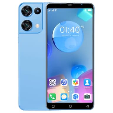 QrZrQ Teléfonos Móviles Baratos, 16GB ROM (Escalable a 128GB), 5.0 Pulgadas IPS Display, Android 9.0 OS, Dual SIM Dual Cameras,WiFi/Bluetooth/Face ID Teléfono Inteligente (Blue)