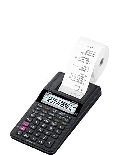 Calculadora impresora negra