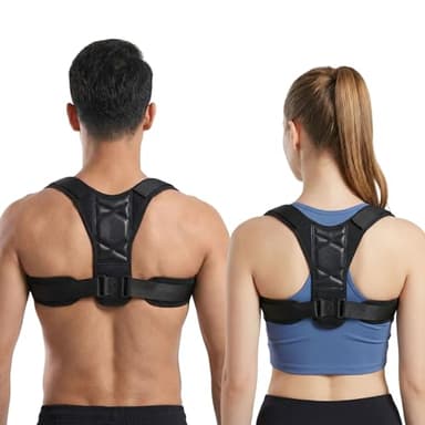 VELANT Corrector de Espalda y Postura para Hombre y Mujer – Soporte Ajustable para Espalda, Cuello y Hombros – Alivia Dolor de Espalda, Mejora la Postura y se Oculta Bajo la Ropa