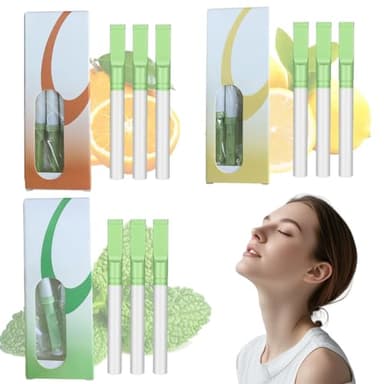 PYEUIFT Set de 9 Inhaladores para Dejar de Fumar – Cigarrillo Falso sin Nicotina con 3 Aromas (Menta, Limón, Naranja) – Ayuda Natural para Dejar el Tabaco y Limpiar los Pulmones