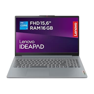 Lenovo IdeaPad Slim 3 Gen 8 - Ordenador Portátil 15.6" FHD Intel Core i5-13420H, 16GB RAM, 1TB SSD, Intel UHD Graphics Integrada, Wi-Fi 6, Sin Sistema Operativo Gris Ártico, Teclado QWERTY Español