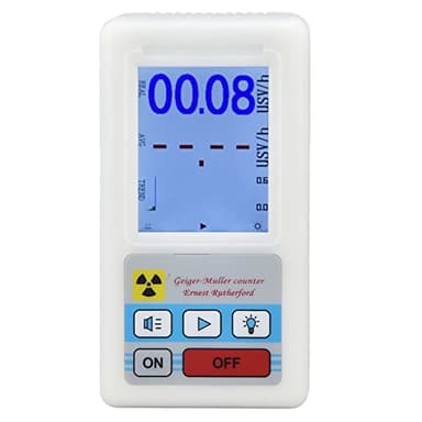 Fafeicy BR‑6 Contador Geiger, Detector Radiactivo Multifuncional de Fácil Lectura Dosímetro de Radiación con Pantalla LCD para Radiación Nuclear Radiación Electromagnética